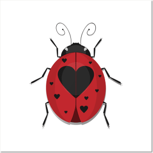 Heart Spotted Ladybug Posters and Art